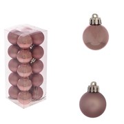 Украшение новогоднее Шар "Брусничный mix", набор из 20-ти шт, D 3 см, L14,5 W6 H6 см