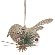 Украшение новогоднее "Птичка", L15 W6 H8,5 см