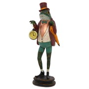 Фигурка декоративная "Лягушка" с часами, L14 W15 H45 см