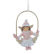 Изделие декоративное подвесное "Девочка на качелях", L6 W3,5 H8,5 см