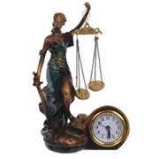 Часы настольные декоративные "Фемида", L13 W6 H19 см, (1xLR44)