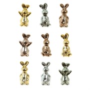 Фигурка декоративная "Заяц", L4 W3 H7 см, 9в.