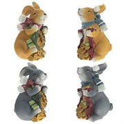 Копилка "Заяц", L9 W10 H13 см, 4в.