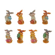 Фигурка декоративная "Заяц", L3,5 W3,5 H5,5 см, 8в.
