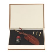 Набор: перьевая ручка, сменные перья (3 шт.), чернильница (20 ml) с чернилами, L23 W16 H4 см