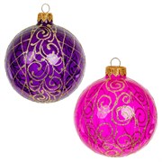 Украшение новогоднее Шар "Венецианская сетка ", L8 W8 H9 см, 3в.