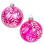 Украшение новогоднее Шар "Ветка-02", L8 W8 H9 см, 2в.