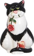 Фигурка "Кошка с цветком"