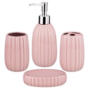 Lefard (Лефард) Набор для ванной комнаты 4 пр.:дозатор для мыла, мыльница, стакан для зубных щеток , стакан (кор=12к