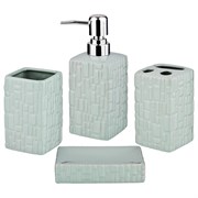 Lefard (Лефард) Набор для ванной комнаты 4 пр.:дозатор для мыла, мыльница, стакан для зубных щеток , стакан (кор=12к