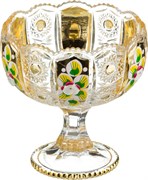 Конфетница на ножке "Lefard gold glass" D=12,5 см H=13 см