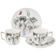 Кофейный набор lefard "Райские яблочки" на 2 персоны 4 предмета 120 мл