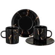 Чайный набор на 2 персоны 4 пр."fantasy" 220 мл , черный