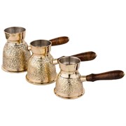 Набор из 3-х турок "Graving" 250 мл , 350 мл , 450 мл в подарочной упаковке