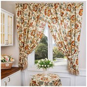 Комплект штор кухонных из 2х шт 150х180 см "Маракеш" ,100% хлопок, крем