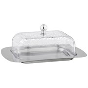 Масленка agness с пластиковой крышкой 19*12*7 см