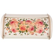 Хлебница agness "Пионы" серии "винтаж" металлическая