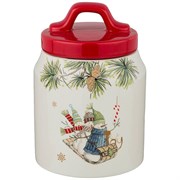 Емкость для сыпучих продуктов "Зимняя забава" 10*10*14 см / 600 мл