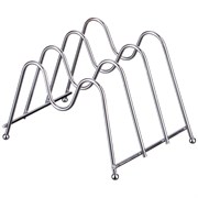 Подставка для тарелок на 3  шт 21*15 см H=14 см цвет - серебро.