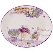 Блюдо овальное "Лавандовая весна" 31,5*25,5 см H=3 см
