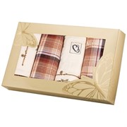 Набор салфеток из 4-х шт "Ловись рыбка",100% хлопок, бежевый,