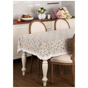 Скатерть с кружевом "Наив",140х180 см , 100% хлопок ,белый