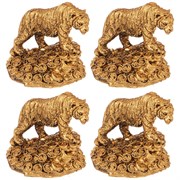 Набор фигурок "Тигр" из 4 шт 3,2*3,2*3,5 см