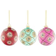 Набор елочных шаров из 3-х шт коллекция "Винтаж" D=8 см
