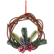 Изделие декоративное "Венок с шишками и ягодами " D=25 см