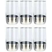 НАБОР СТАКАНОВ ИЗ 6 ШТ "ЧЕРНОЕ МОРЕ ДЕМИ СЕРЕБРО" 330 МЛ