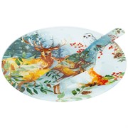 Набор для торта:блюдо+лопатка D=28 см коллекция "Зимняя сказка"