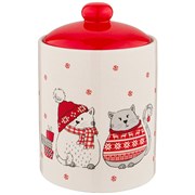Банка для сыпучих продуктов коллекция "Christmas gift" 12.4x12.4x17.7 см