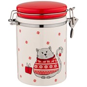 Банка для сыпучих продуктов с клипсой коллекция "Christmas gift" 14.1x10.2x16.2 см