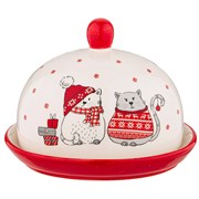 Масленка/сырница коллекция "Christmas gift" 16x13x11.5 см
