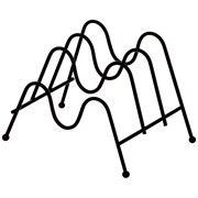 Подставка для тарелок на 3  шт 21*15 см H=14 см цвет - черный.