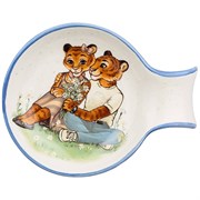 Подставка под ложку "Тигриные истории" 15*11,5*2,5 см
