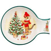 Подставка под ложку "Тигриные истории" 15*11,5*2,5 см