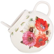 Солонка с ложкой lefard "Маки" 10*5 см