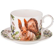 Чайная пара lefard "Лесная сказка" белка 300 мл