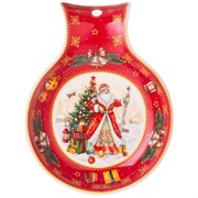 Подставка под ложку lefard "Дед мороз" 15х11,5х2,5 красная