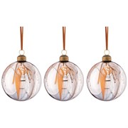 Набор шаров из 3 шт коллекция "Ко см ос" D=8 см