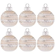 Набор шаров на маленькую елочку коллекция "Блеск" из 6 шт D=4 см