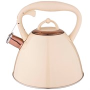 Чайник agness "Латте"со свистком 2,7 л, титановое покрытие носика, термоаккумулирующее дно, индукция