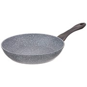 Сковорода agness "Natural stone" с "гранитным антипригарным покрытием" 20*4.5 см цвет: серый гранит