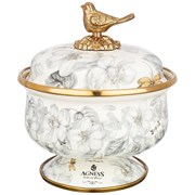 Сахарница agness эмалированная, серия яблоневый сад, 650 mл