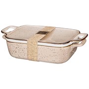 Блюдо для запекания с крышкой bronco "Nature" 600 мл кремовое