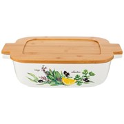 Блюдо с дерев. крышкой lefard "Секретные ингредиенты" 33,5*23*8,5 см 2500 мл