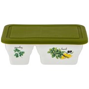 Менажница с пластик. крышкой lefard "Секретные ингредиенты" 2 секции 18*12*6 см