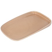 Тарелка обеденная bronco "Fusion" 25*17*2 см кремовая (мал.уп. = 2 шт)