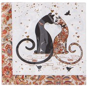 Салфетки бумажные lefard парижские коты 33*33 см , 3слоя, 20шт